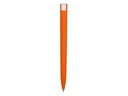 Ручка пластиковая soft-touch шариковая Zorro, оранжевый/белый