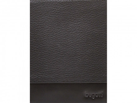 Портмоне BUGATTI Atlanta, чёрное, натуральная воловья кожа, 10,5х2х12,5 см