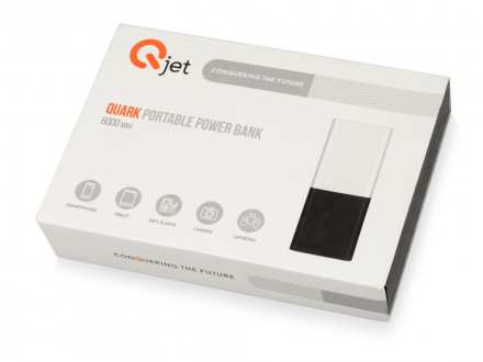 Портативное зарядное устройство с подсветкой логотипа Quark, 6000 mAh