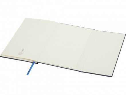 Блокнот Alejandra формата А5 с твердой обложкой из переработанной кожи - Синий