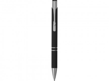 Ручка металлическая шариковая C1 софт-тач, черный