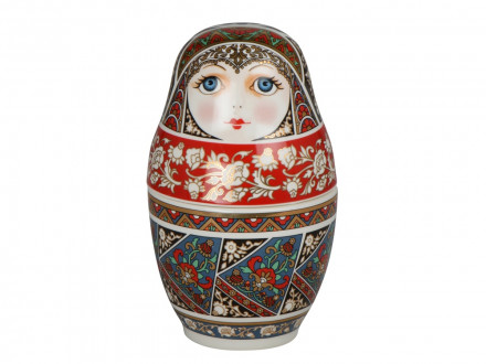 Подарочный набор Матрешка: штоф 0,5л, платок белый