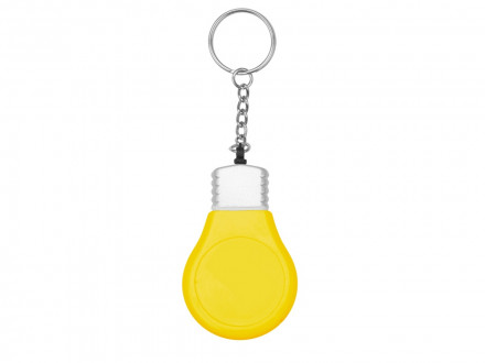 Брелок-рулетка для ключей Лампочка, желтый/серебристый