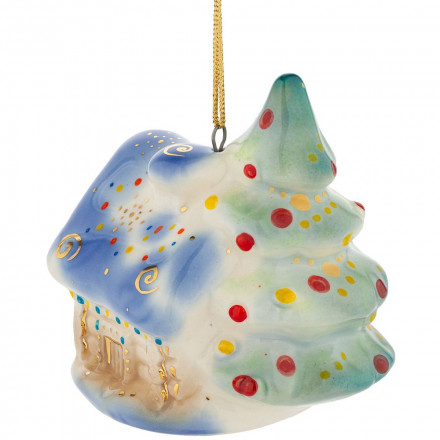 Фарфоровая елочная игрушка Snug