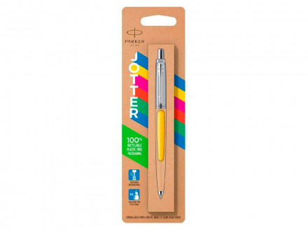 Шариковая ручка Parker Jotter ORIGINALS YELLOW CT, стержень: M blue ЭКО-УПАКОВКА