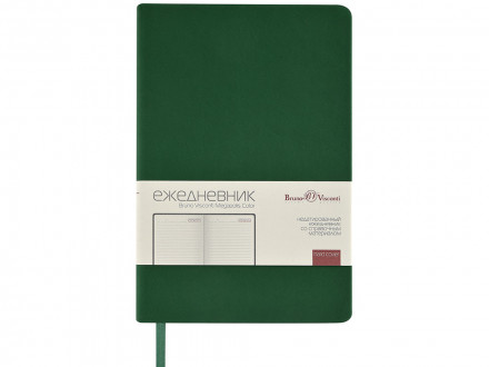 Ежедневник А5 Megapolis Color New soft-touch, зеленый