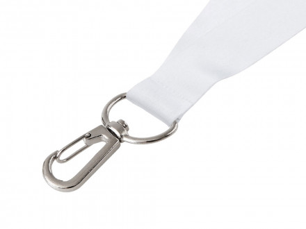 Ланъярд 2 см под сублимацию с трендовым карабином, серебристый