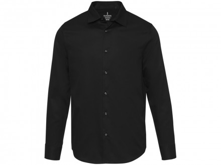 Citrine мужская рубашка из твила - сплошной черный