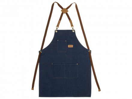 Джинсовый фартук с карманами Fry, синий