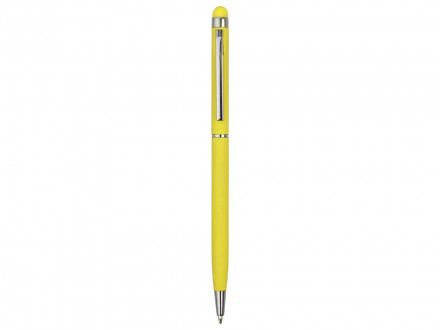 Ручка-стилус шариковая Jucy Soft с покрытием soft touch, желтый