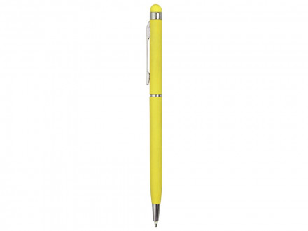Ручка-стилус шариковая Jucy Soft с покрытием soft touch, желтый