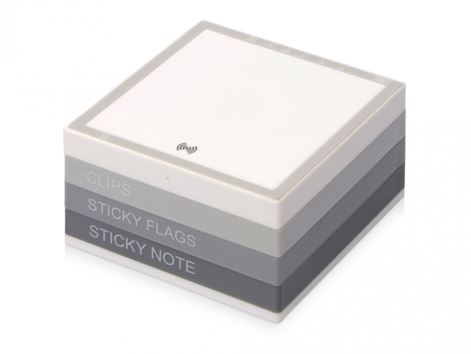 Настольный органайзер с функцией беспроводной зарядки, белый