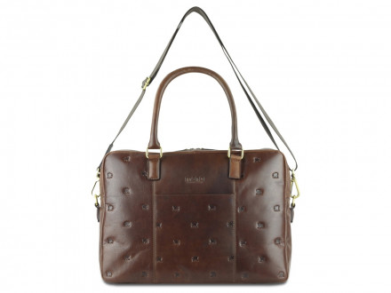 Сумка Mano Don Leon, натуральная кожа в коричневом цвете, 42 х 30 х 11,5 см