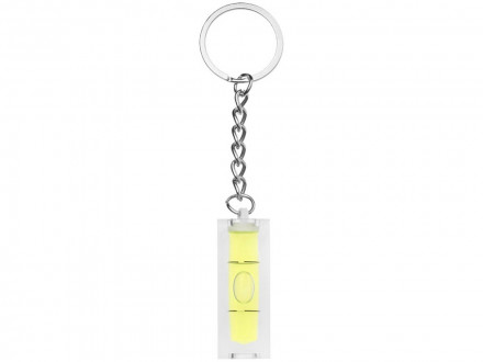 Брелок Leveler с уровнем, прозрачный желтый/серебристый