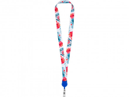 Ланъярд 2 см с ретрактором, синий