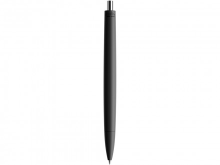 Ручка пластиковая шариковая Prodir ds6prr-Z75 софт-тач, черный с серебристой кнопкой