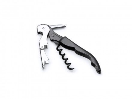 Штопор классический MERLOT из нержавеющей стали, серебристый/черный